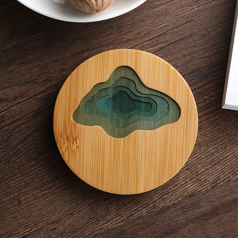 Bamboo Insulated Tea Coaster and Cup Holder