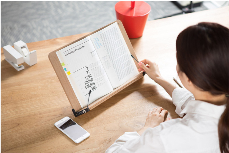 SYSMAX Wooden Foldable Reading Stand for iPad/Laptop