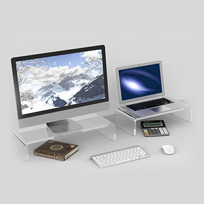 Transparent Acrylic Desk Storage and Notebook Rack