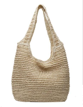 WOLFF - Large Woven Shoulder Bag for Women (One Item)