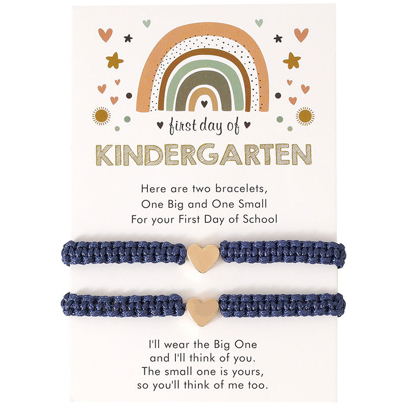 Hand-Woven Golden Love Couple Bracelet