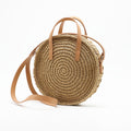 Round Portable Straw Woven Shoulder Bag (Wholesale)