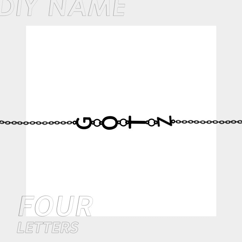 DIY Stainless Steel Name Bracelet with English Letters