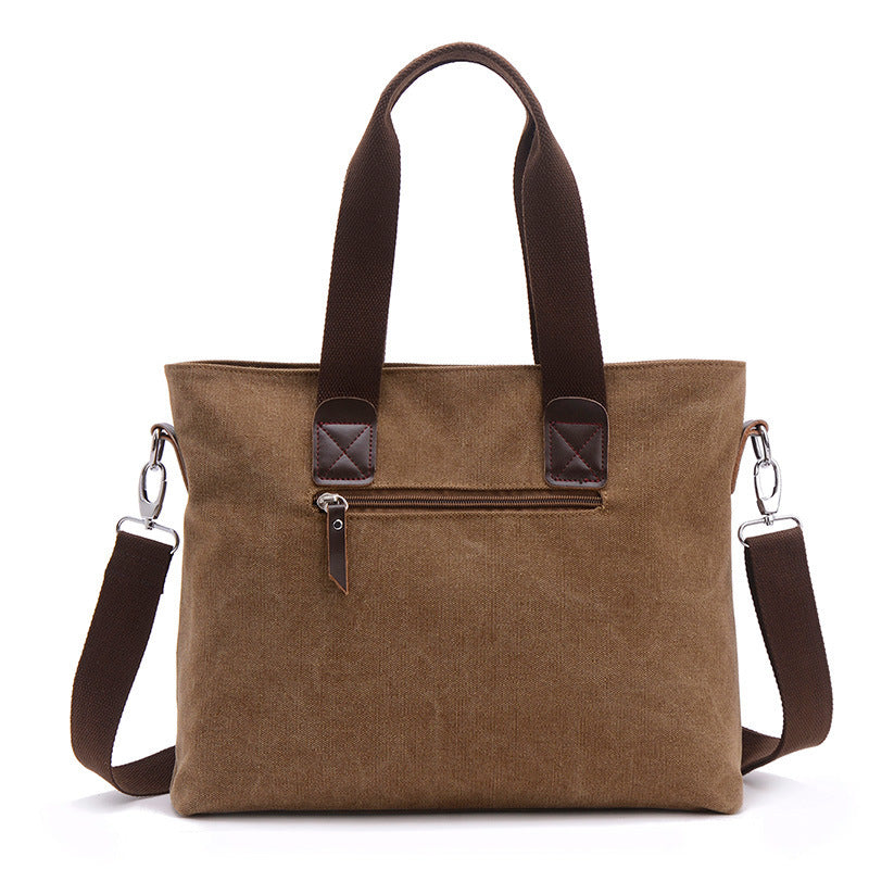 Casual Canvas Shoulder Bag for Men, Trendy Tote Bag