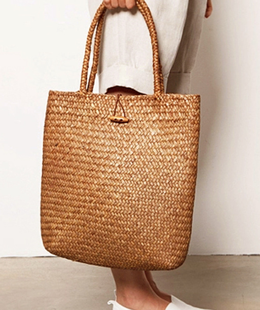 Woven Straw Shoulder Bag for Women