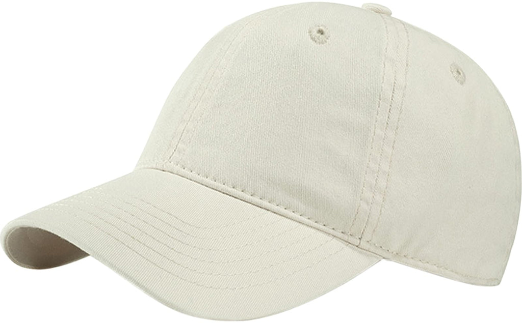 Classic Beige Baseball Cap - Adjustable Cotton Dad Hat