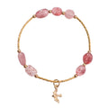 Beaded Bracelet with Heart-Shaped Tube Design