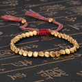 Handmade Woven Bracelet with Unique Copper Beads