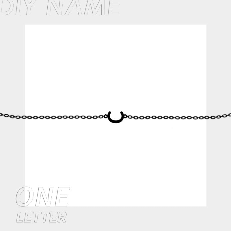 DIY Stainless Steel Name Bracelet with English Letters
