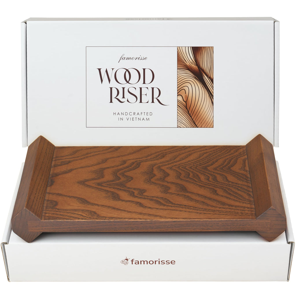 Natural Ash Wood Riser - Decorative Display Stand