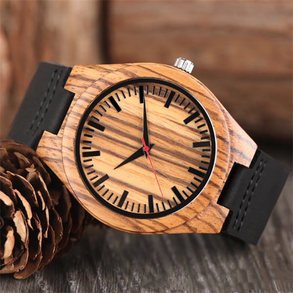 Casual Bamboo Wood Watch - Minimalist Design