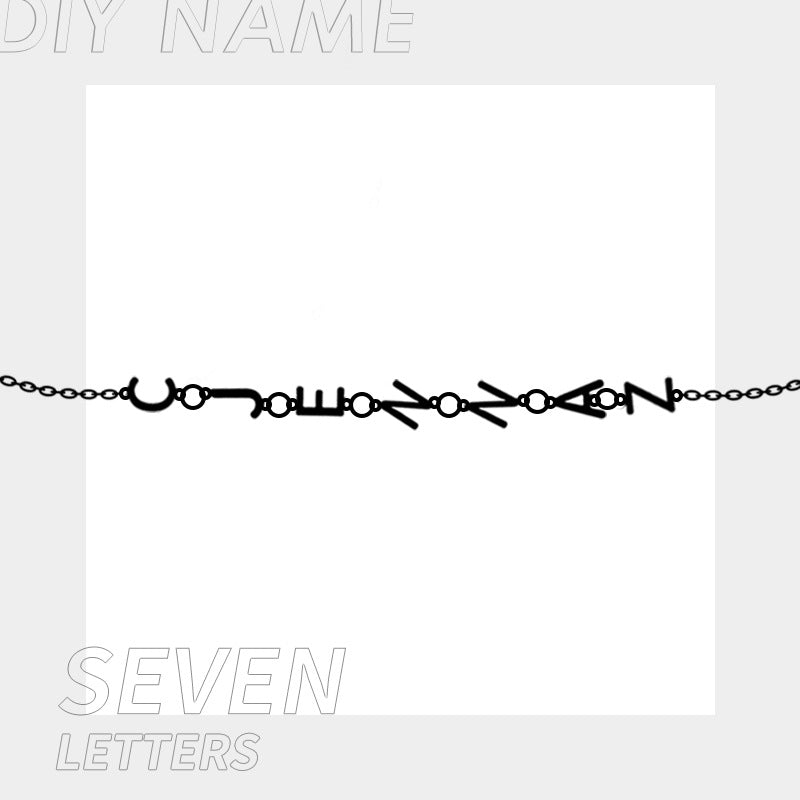 DIY Stainless Steel Name Bracelet with English Letters